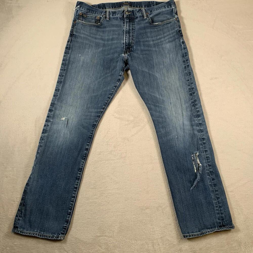 Polo‎ Ralph Lauren Hampton Straight Jeans Mens 38x32 (36x30) Distressed Relaxed